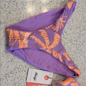 Maaji Purple Bikini with Orange Palm Print
